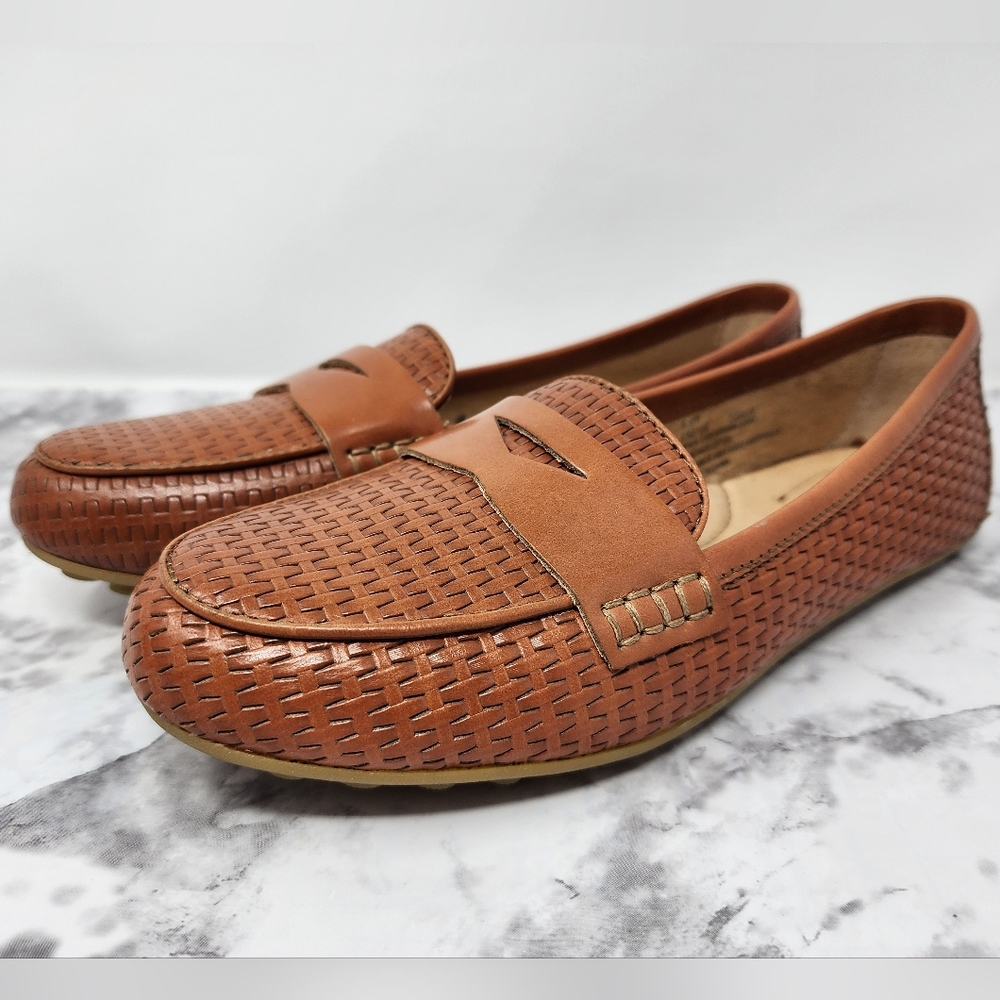 Born Malena Woven Leather Driving Loafers - Picture 10 of 12